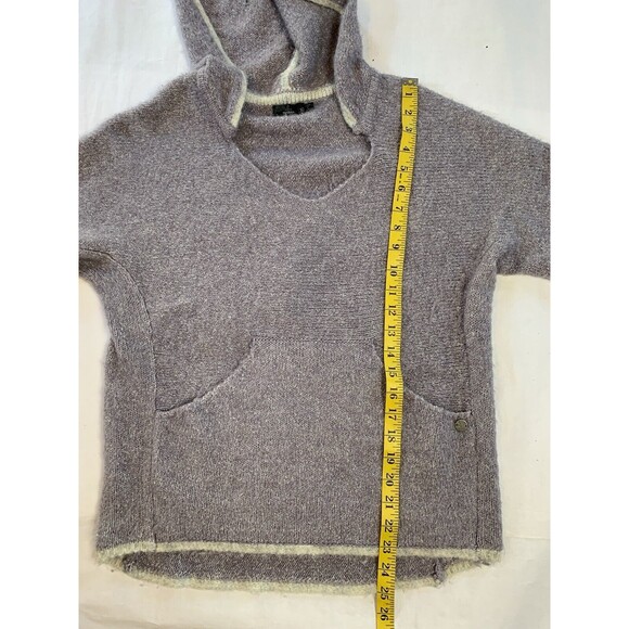 prAna Shine On Sweater Womens Size XS Purple Hooded Pullover Contrasting Trim - Picture 8 of 8